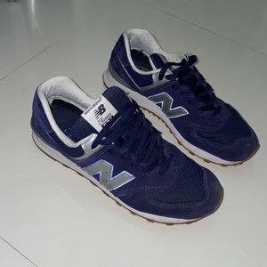 New Balance 574 Classic Blue Suede